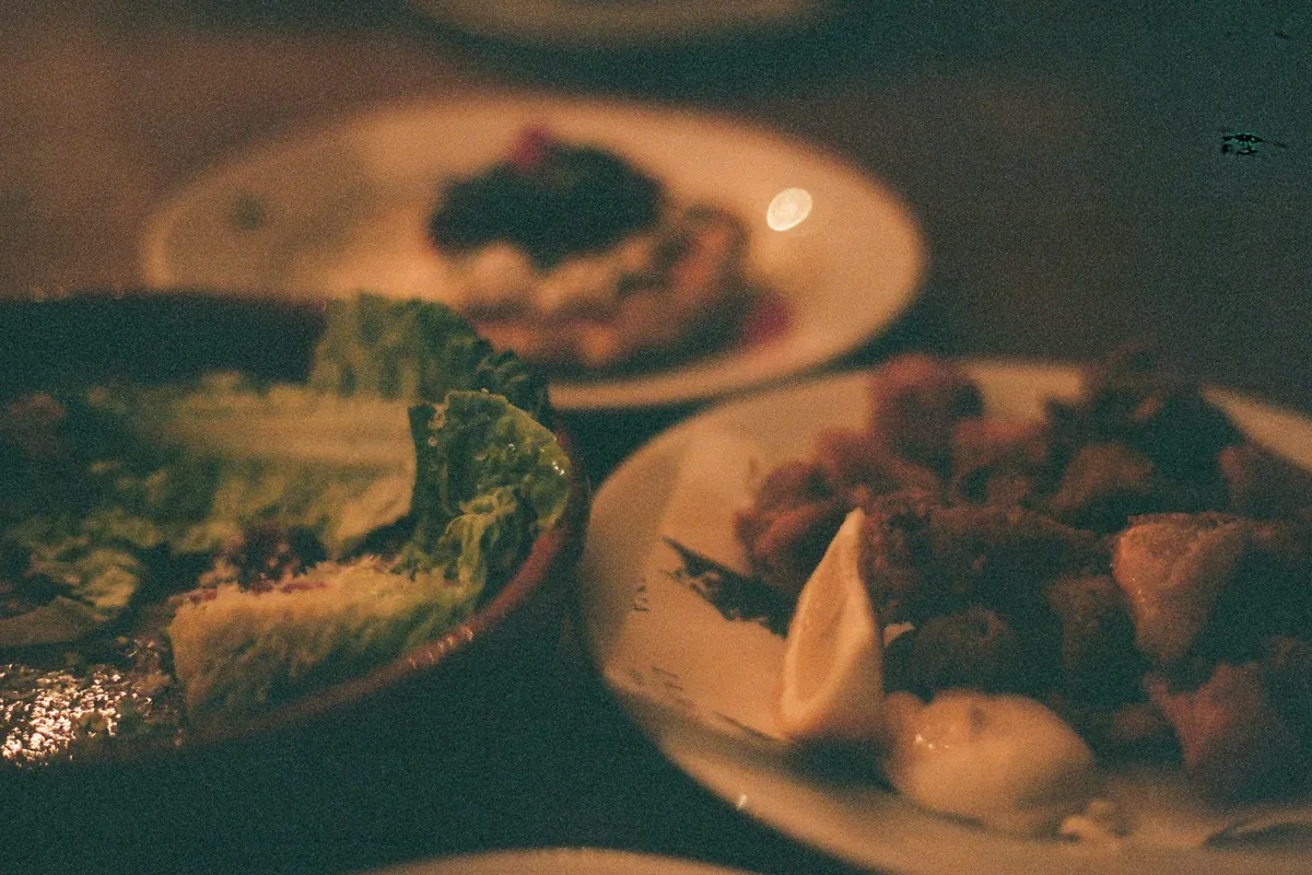 Assorted fried appetizers arranged on a serving tray
