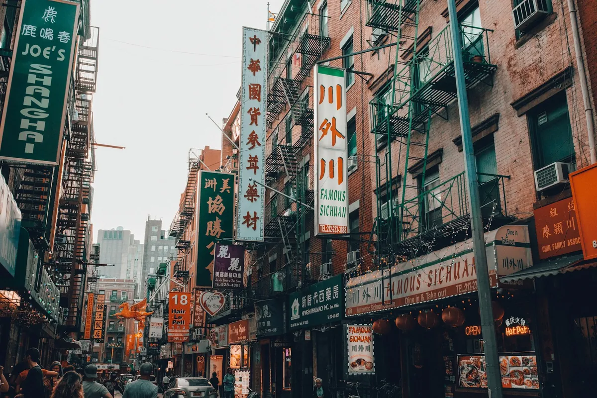 A Chinatown street scene