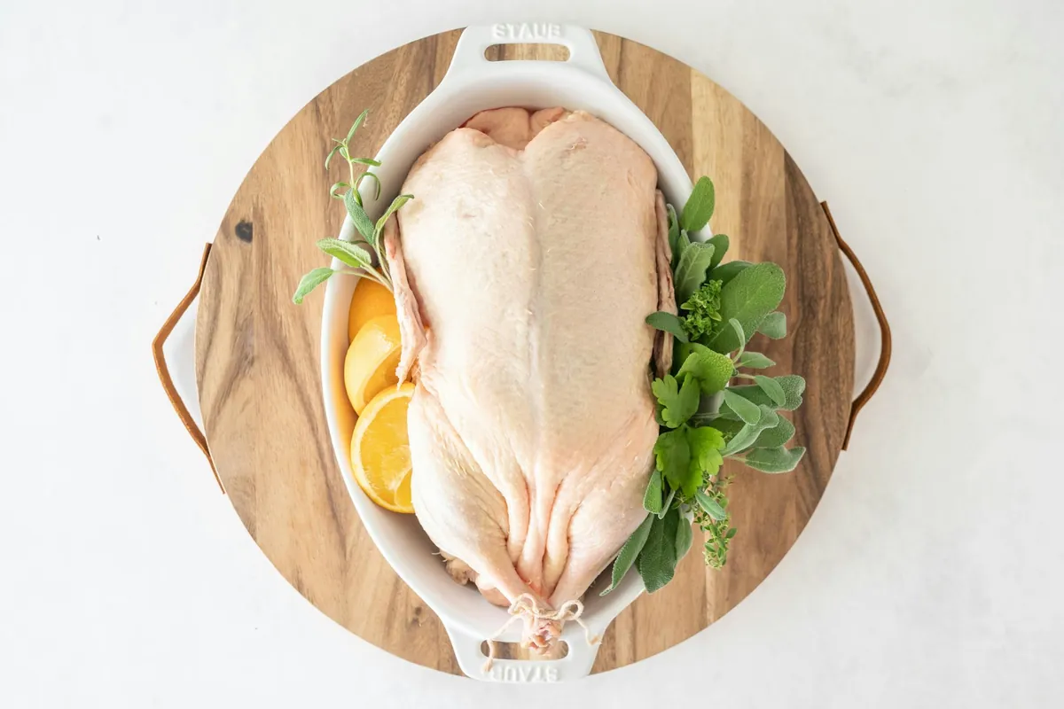 A portion of chopped roast duck
