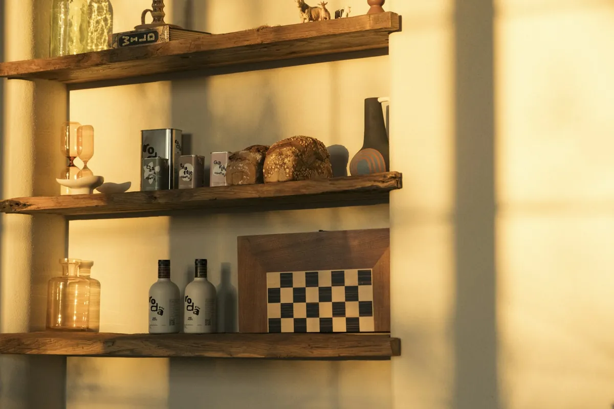 Bottles of cooking wine on a shelf