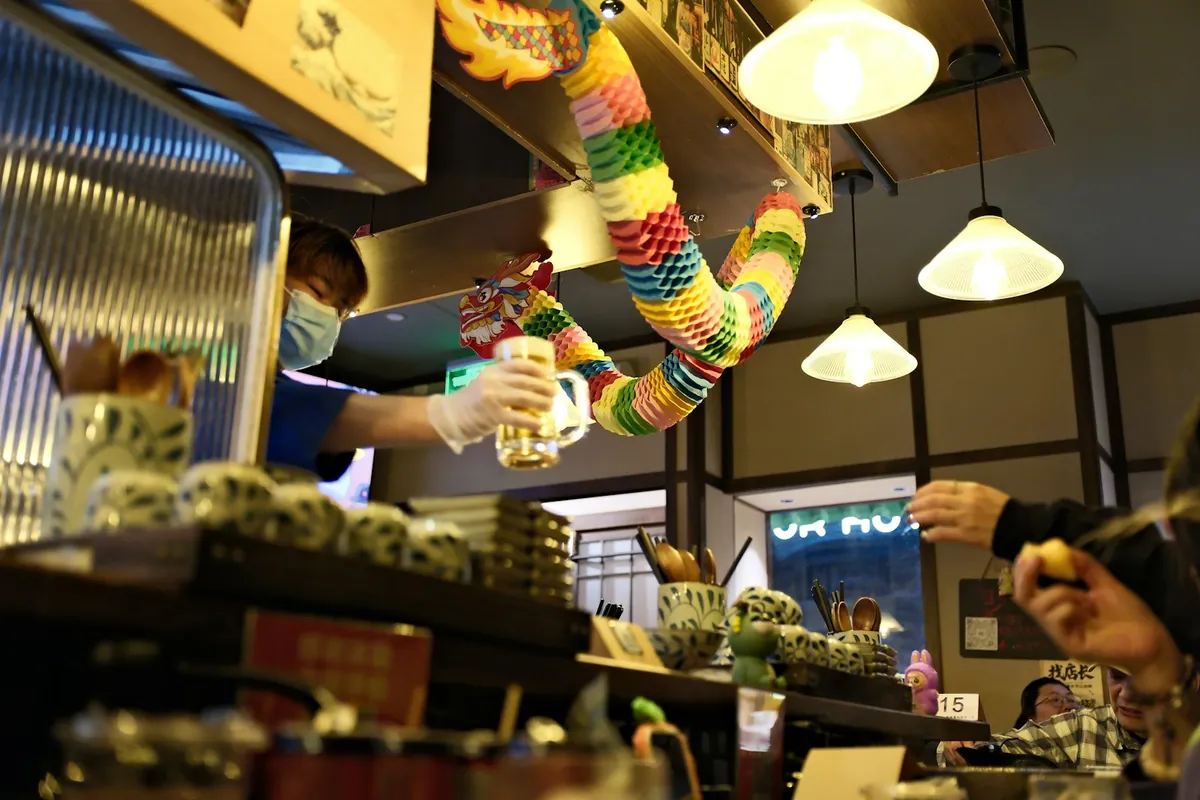 A Hong Kong-style restaurant interior