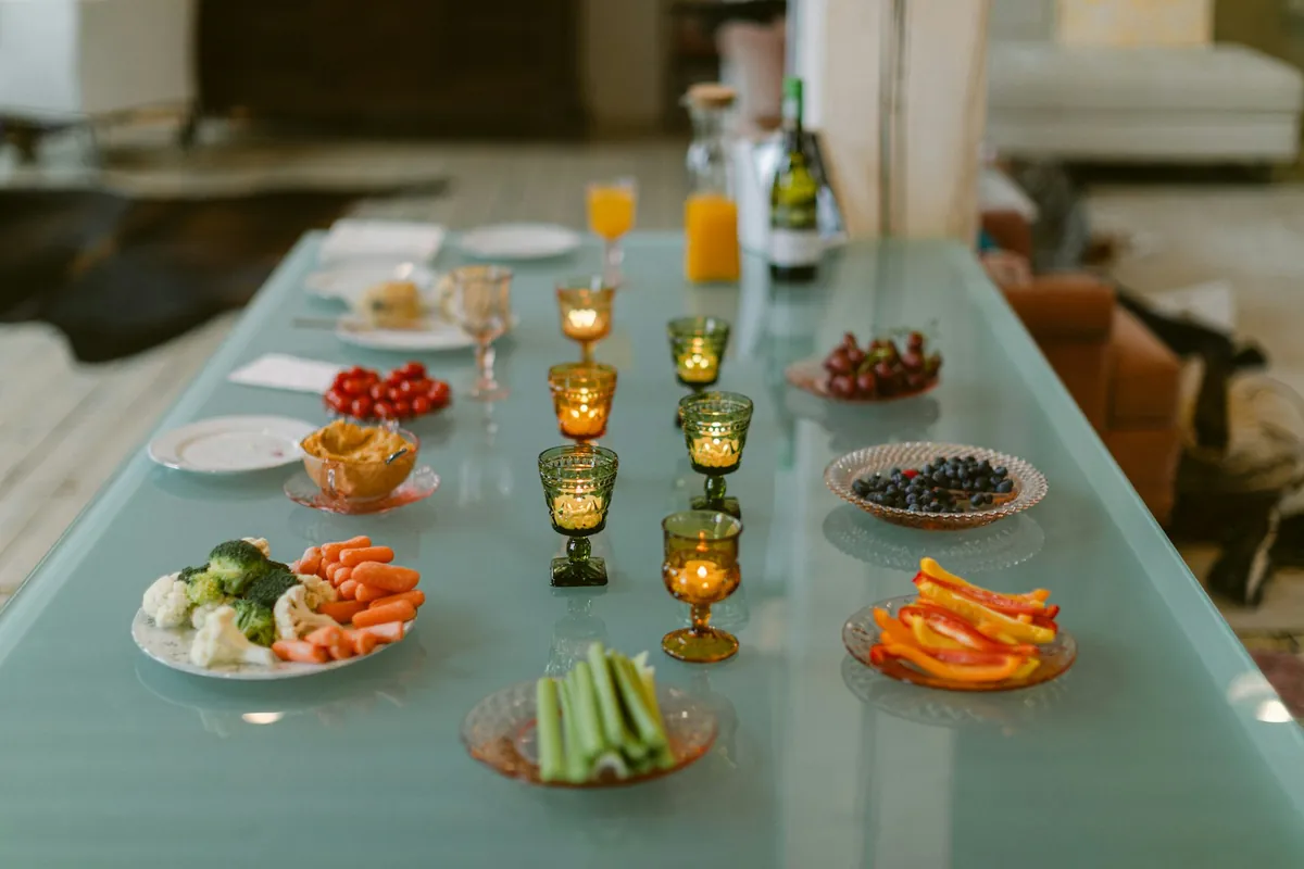 A shared Chinese meal laid out on a table