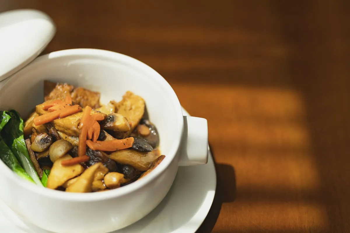 Mushrooms in a braised dish