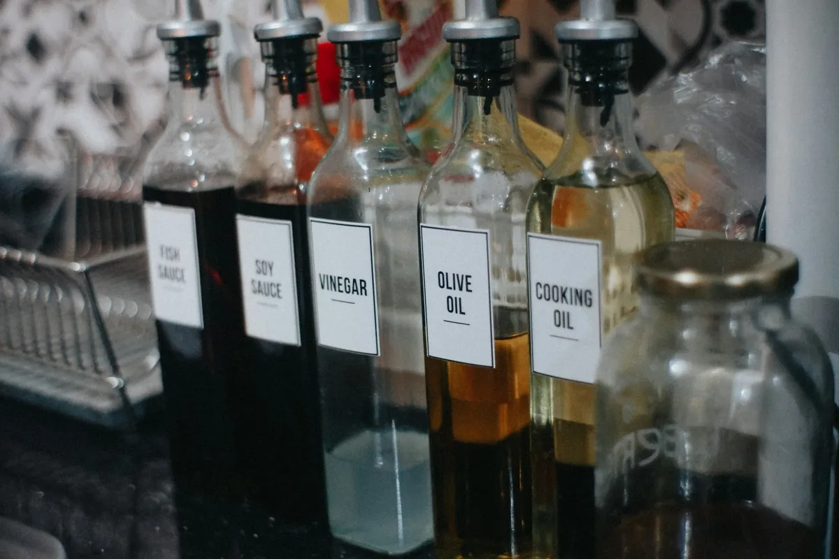 A bottle of neutral cooking oil