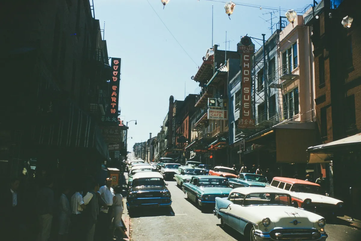 An older city neighborhood street