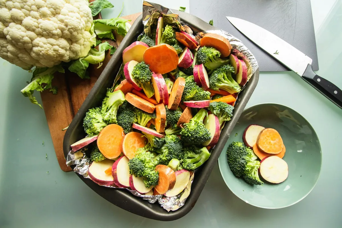 Minced aromatics portioned into small bowls