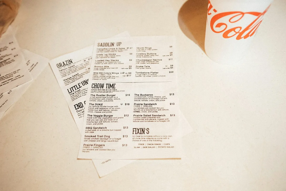 Several takeout menus stacked together