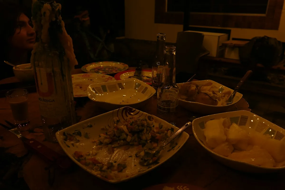 Chinese rice and noodle dishes set out together on a table