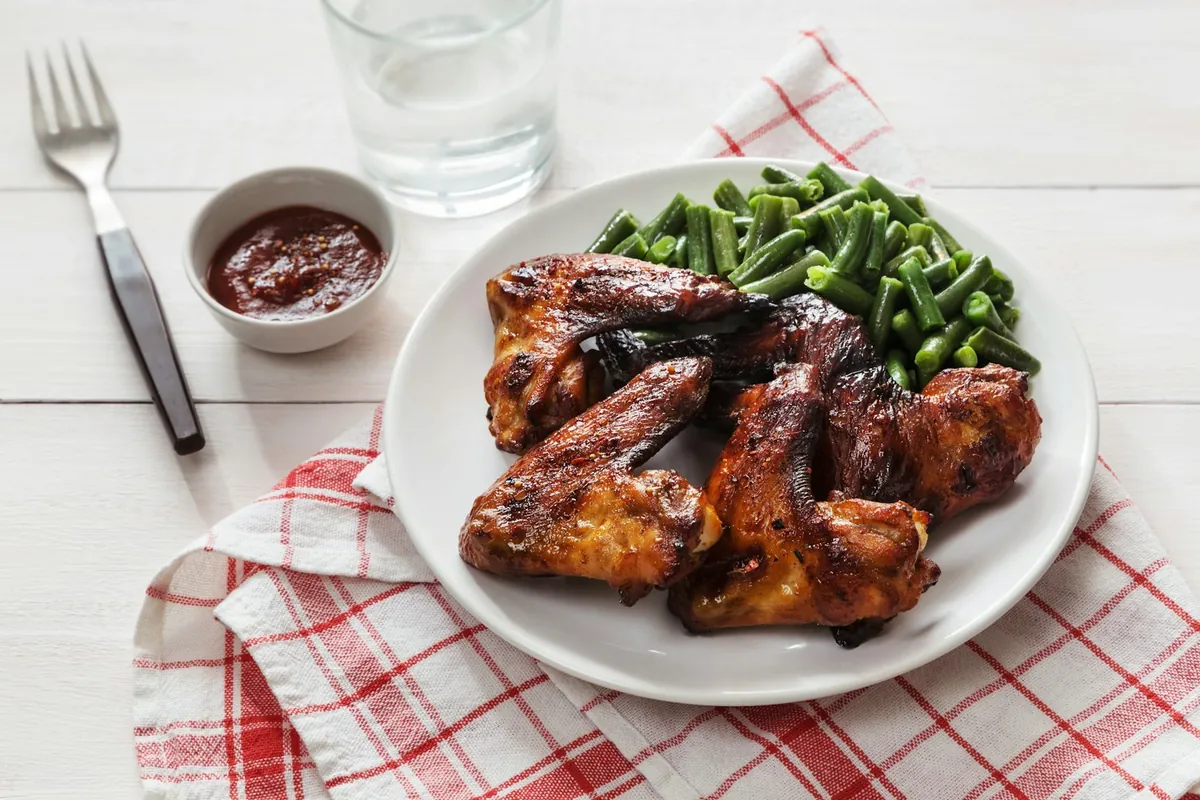 Chicken wings seasoned with chili