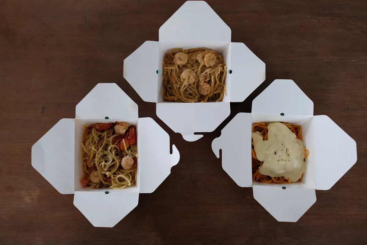 Steamed chicken and vegetables served plainly