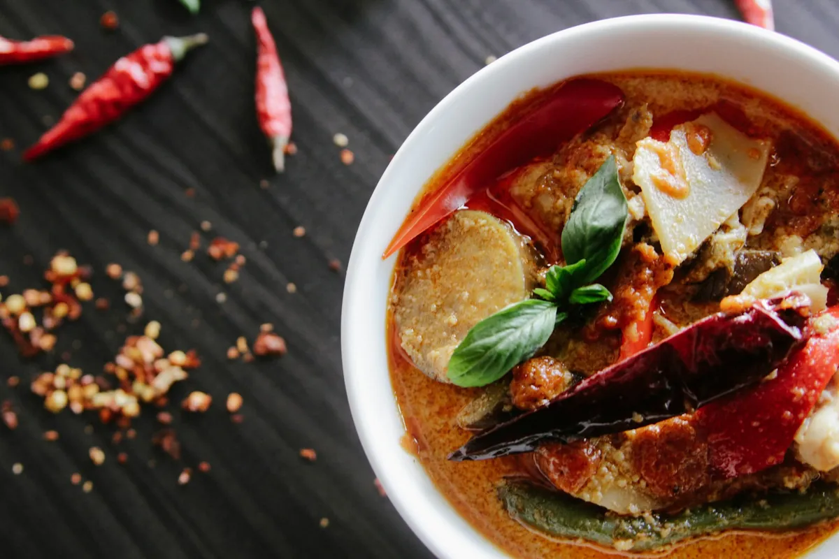 A Thai curry with fresh herbs