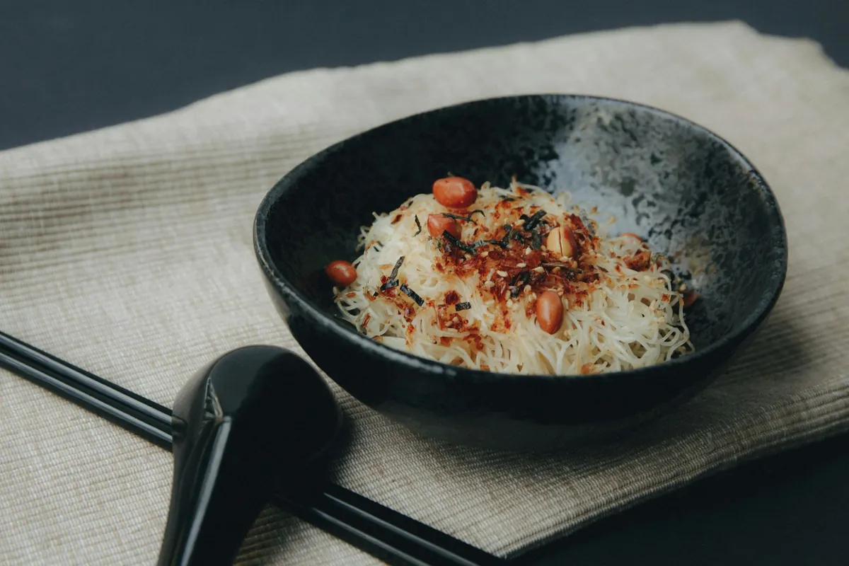 A yellow curry-seasoned dish with onion